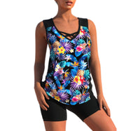 Skirt Style Belly Covered Boxer Pants Large Size Swimsuit