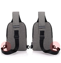 Leisure Travel Waterproof Men's USB Charging Slanted Chest Bag