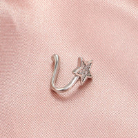 The Same Style Copper Inlaid Zircon Star False Nose Nail Exaggerated And Simple