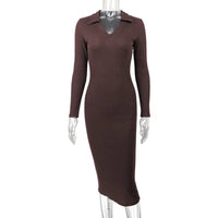 French-style Sexy Deep V-Neck Lapel Slimming Dress