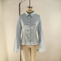 Striped Long-sleeve Shirt Autumn Chic New Style