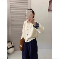 Autumn And Winter Korean Style High-grade Knitted Cardigan Coat For Women