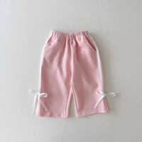 Baby Bowknot Strip Patchwork Sweater Suit All-matching Western Style
