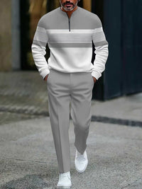 Casual Fashion Men's Long-Sleeve Pants Set