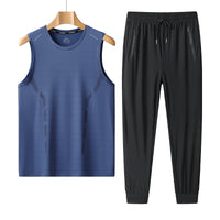 Men's Fashionable Breathable Crew-Neck Sleeveless Vest Set
