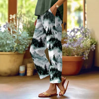 Printed Women's Casual Pants With Pockets