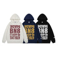 Hip Hop Street Fashion Letter Print Loose Hooded Sweater Men