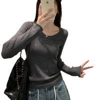 Pattern Round Neck Long Sleeve Sweater