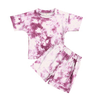 Summer Girls Tie-Dye T-Shirt Shorts Two-Piece Suit