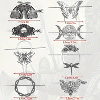 Female Viking Barrettes Animal Alloy Crescent Cloud