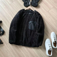 Mens And Womens Long-pile Fleece Pullover For Fallwinter