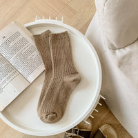 Japanese-style Solid-color Ankle Socks For Women