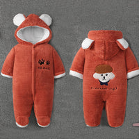 Winter Thickened Simple Solid Color Baby Onesies