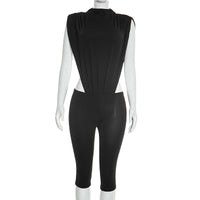 Fashionable Jumpsuit And Cropped Pants Set
