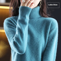 High Neck Inner Wear Loose Cashmere Knitted Bottoming Shirt