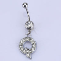 English alphabet hypoallergenic body piercing navel nail