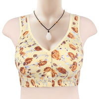 Middle-aged And Elderly Women's Front Button Cotton Vest