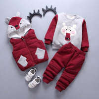 The boys' winter three piece plus cashmere sweater 1-4 years old baby boy and thickened a suit on behalf of the tide