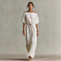 Fashionable Casual Solid-Colored Womens Pants Suit