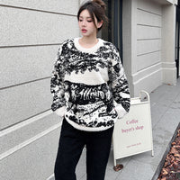 Half Velvet Ink Jungle Pajamas Women's Loose