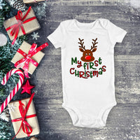 Christmas Snowman Elk Printing Triangle Rompers Baby Jumpsuit