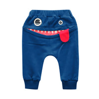 Children's Cartoon Cat Harem Pants In Autumn