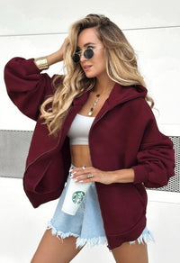 Fashion Hooded Casual Female Cardigan Top