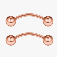 Stainless Steel Brow Nail Curved Rod Ball Piercing Jewelry