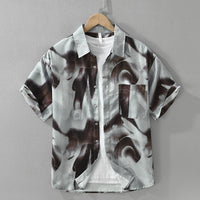 Japanese Trendy Printed Short Sleeve Shirt