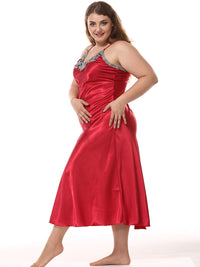 Large size silk nightdress