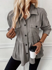 Casual Doll Shirt Coat Corduroy Shirt For Women