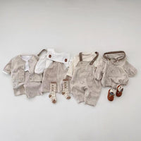 Suspender Pants Men And Women Baby Cartoon Corduroy One-piece Long Climbing