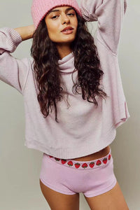 Women's Knitted Bottoming Skinny Low Waist Sports Shorts