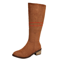 Slimming Suede Boots Women's Side Zipper Stiletto Heel Long Fashion