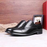 First Layer Cowhide Gradient Upper Lace-up Men's Shoes