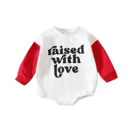 Valentine's Day Infant Toddler Jumpsuit Letter Printing