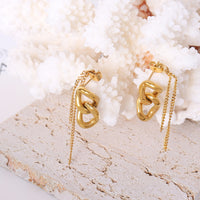 S-shaped Jewelry Personalized Tassel Geometric Earrings