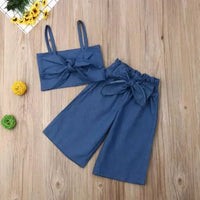 Girl's blouse with denim