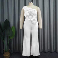 Fashion Three-dimensional Flower Jumpsuit