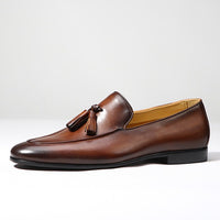 Men's Leather GOOD YEAR Tassel Summer Breathable Loafers