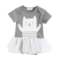 Cartoon Newborn Clothes Baby Princess Romper Mesh Shape Romper