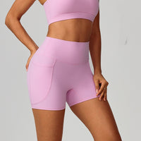 Women's Fashion Sports Shorts High Waist Tight Bottoming