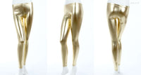 Foreign Trade Spring Fashion Metal Texture Bright Leather Leggings Was Thin Nightclub Punk Wind Nine Pants Women