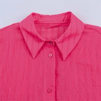 Long Sleeve Thin Flyaway Jacket Casual Striped Shirt