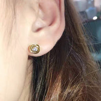 Korean-style Minimalist Gold-plated Copper Earrings