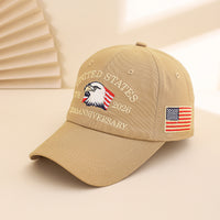 European And American Fashion Embroidery American Landmark Flag Baseball Cap Fashionable Embroidered Words Soft-brimmed Baseball Cap Suitable For Daily Commuting