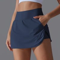 Women's Back Waist Pocket Sports Yoga Skirt
