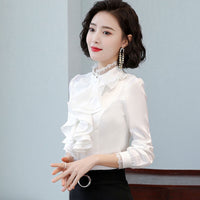 Women's Shirt Fashionable Fleece-lined Padded Top Bottoming Shirt