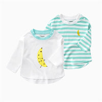 Men's And Women's Baby Cotton Bottoming Shirt Round Neck Pullover Long Sleeve Top T-shirt