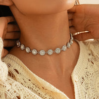 Colorful Rhinestone Choker  Personalized Gem Necklace  Custom Light Luxury Niche Design High-End Clavicle Chain